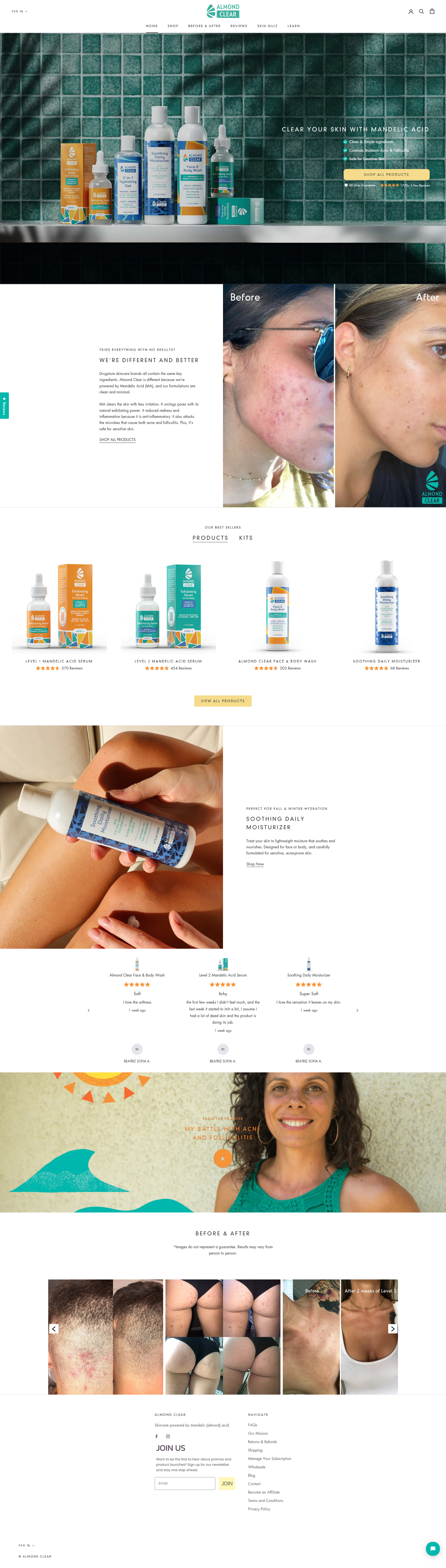 Almond Clear Website